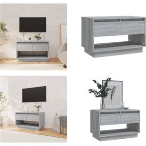 vidaXL Tv-meubel 70x41x44 cm spaanplaat grijs sonoma eikenkleurig - Tv-kast - Tv-kasten - Tv-standaard - Wandtafel