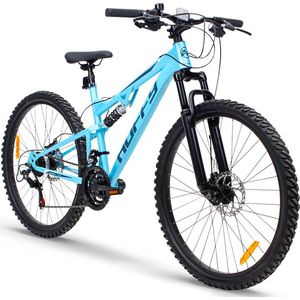 Huffy Marker Volledig geveerde mountainbike 21 versnellingen Shimano 26 inch medium - Blauw Fiets