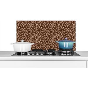 Spatscherm keuken - Dieren - Giraffe - Dierenprint - Achterwand keuken - Spatwand - Muurbeschermer - 90x45 cm