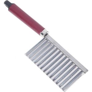 Frietsnijder – Kartelmes – Patat mes – Aardappel mes – Golvend mes – Dunschiller – Roest vrij staal – Wave-vormige snijden – 22 cm