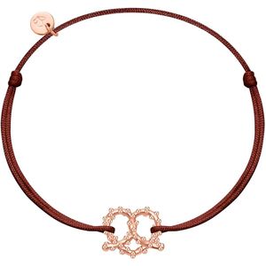 Glanzstücke München - Isar Chic - Textiel Armband - Bordeaux - Hartvormige Krakeling