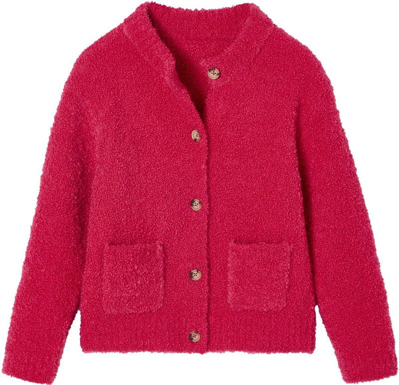 Vestje - Fuchsia - Bouclé - Voor Meisjes