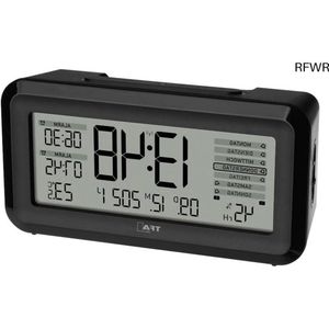 RFWR® Digitale zendergestuurde wekker met binnenklimaatbewaking en dubbele alarmfunctie