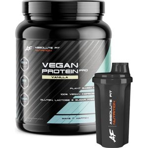 Vegan Protein Vanilla - Vanille 908gr + Gratis Shakebeker - Vegan Proteine Poeder - Plantaardig Eiwitpoeder - 30 Servings - Eiwit Shake - Biologisch Erwten Eiwit