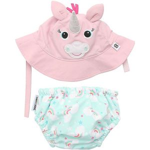Zoocchini- zwemluier en hoed - Baby zwemkleding - Zwembroekje