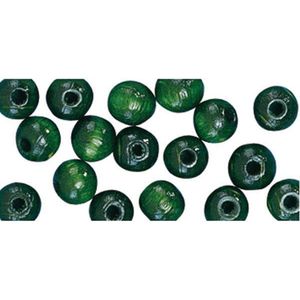 104x stuks groene houten kralen 10 mm - Eigen sieraden maken - kettingen/armbandjes