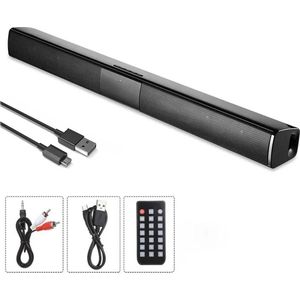 Sustainably C Tv Geluid Bar - Soundbar voor Tv - Met Afstandbediening - Speaker - Geluidsysteem - Geluidsbox - Bedraad en Bluetooth - Surround Sound - zwart
