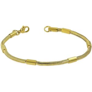 Amanto Armband Eunice Gold - 316L Staal - Slang - 20 cm