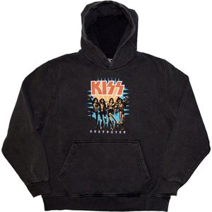 Kiss - Destroyer 3D Logo Hoodie/trui - S - Grijs