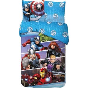 Marvel - The Avengers helden - Dekbedovertrek - 140x200 Cm - 100% Katoen – Eenpersoons