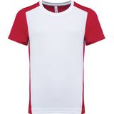 PROACT® Ecologisch sport-T-shirt in twee kleuren voor kinderen PA4016 - White / Red - 10/12 years (10/12 ans)