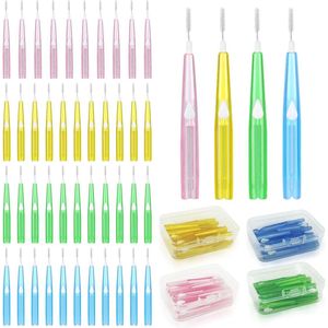 Interdentale Borstel 40 Stuks 0,7 mm Intrekbare Tandenreiniger Tandenstoker Flossing Hoofd