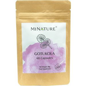 Gotu Kola Capsules 60 stuks - 450mg Poeder van Centella Asiatica, Waternavel per Vegan Capsule - 100% Plantaardig