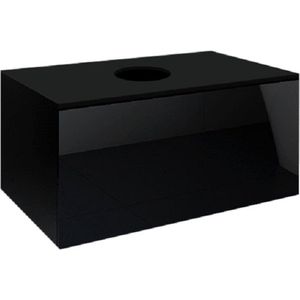 Meubel onder de wastafel - Badkamermeubel - Mode 60 - Zwart hoogglans - 60 x 32 x 42 cm
