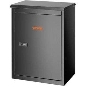 Rustive - Pakketbrievenbus - Zwart - Anti-Diefstal Mailbox - Waterdicht - 39x27x52.2cm