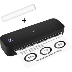 ONEIRO PRINTX Thermische Bluetooth printer Zwart - A4 - Thermal printer - all in one - draagbaar - compact - kantoor - school - printen - draadloos - bluetooth