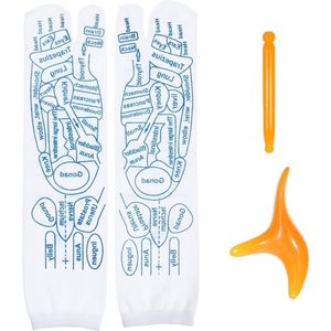 1 paar reflexologiesokken met acupunctuur-massagegereedschap voor voetmassage en pijnverlichting (40-45)