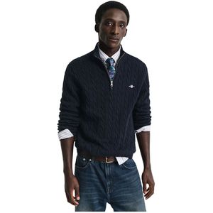 Gant - Kabel Trui - Donkerblauw - Katoen