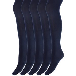 Meisjes panty's | 100 denier | Merk: Yellow Moon | Maat: 98 t/m 176 | Kleur: Donkerblauw | 5 Paar