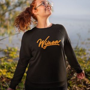 Zwarte EK WK Koningsdag Trui Wijnen Oranje - Maat XS - Uniseks Pasvorm - Oranje Feestkleding