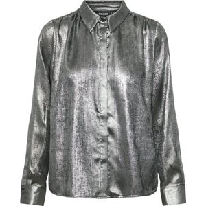 Pieces Blouse Pcnisana Ls Shirt Bc Fc 17152227 Silver Dames Maat - XS