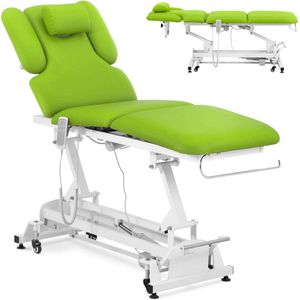 Massagetafel – Behandelbank – Therapiebed – Massagebed – Massage Tafel – Elektrisch Verstelbaar – Max Draagvermogen 250 kg – Lichtgroen – 3 Motoren