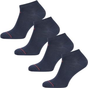 Undiemeister Sokken Heren - Sneaker Sokken - 4-pack - Storm Cloud (Blauw) - Zijdezacht - Mellowood Tencel - Extra Stevig - Sokken - Handgemaakt - Anti-transpirant - Maat 43-46