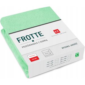 Hoeslaken van badstof 180x200cm - Dik en zacht - Mintgroen