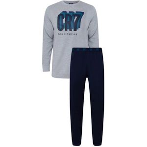 CR7 Lange Heren Pyjama in Geschenkdoos – Grijs & Blauw