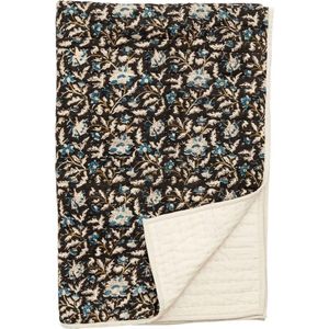 Nordal Bedsprei Flowers zwart 210 x 140