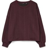Vero Moda Trui Vmjanni Ls O-neck Sweatshirt Jrs Ga 10333287 Winetasting Dames Maat - M