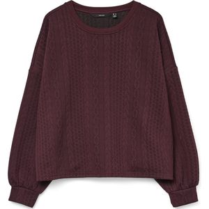 Vero Moda Trui Vmjanni Ls O-neck Sweatshirt Jrs Ga 10333287 Winetasting Dames Maat - M