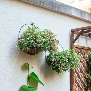 Metalen Hangende Plantenbakken - Set van 2 | Met Kokos Liners | Draad Wandplantenbak | Grote Hangende Plantenbakken voor Buiten - Tuin