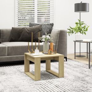 Furniture Limited - Bijzettafel 50x50x35 cm spaanplaat sonoma eikenkleurig