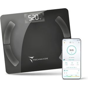 Digitale Personenweegschaal voor Lichaamssamenstelling met Bluetooth - Metingen van Vet- en Spiermassa