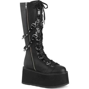 DemoniaCult - DAMNED-220 Plateau Laarzen - US 7 - 37 Shoes - Zwart