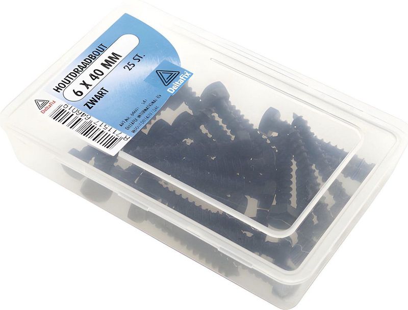 Deltafix - Houtdraadbout - Zwart - 6x40 mm