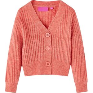 vidaXL - Kindervest - gebreid - 92 - middelroze