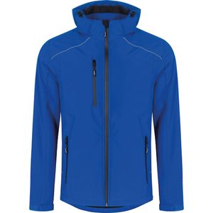 Men's Softshell Outdoorjas met afneembare capuchon Royal - L