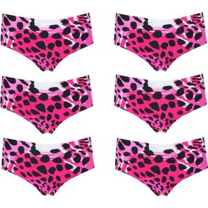 6-pack Naadloze dames Hipster J&C 1708 geprint Roze - maat XS