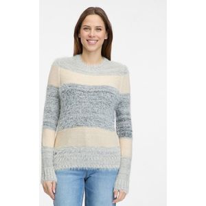 Ragwear - Trui Yaletha grijs streep ronde hals - maat M