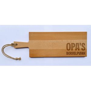 Hebberij - Borrelplank - 17 x 49 cm - beukenhout - Opa's borrelplank