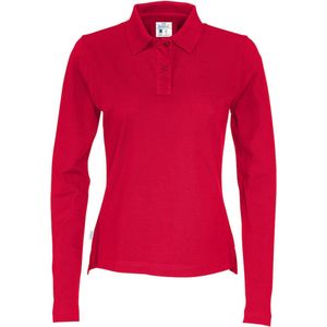 Cottover POLO PIQUE LONG SLEEVE LADY - GOTS GECERTIFICEERD 141017 - Rood - L