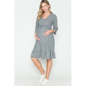 Midi jurk Querencia Babydoll met 3/4 mouw Maat: M