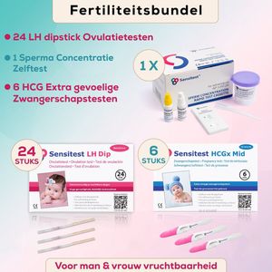 Fertiliteitsbundel – Ovulatietesten, Zwangerschapstesten & Spermaconcentratie test – Compleet voor koppels met kinderwens - Fertiliteit testen - Man & Vrouw