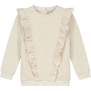 Prénatal peuter sweater - Meisjes Kleding - Light Brown Melange - Maat 80