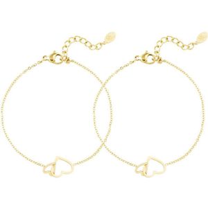 Armband eternal love - Armband dames- Goudkleurig - Vriendschapsarmband- Moederdag cadeau - vriendschap - Nikkel vrij - Cadeau voor vrouw - Sieraden voor dames