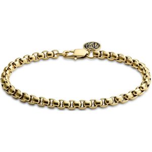 Lucleon - Heren - Roestvrij Staal Schakelarmband - Goudkleurig