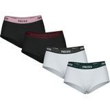 Pieces - PCLOGO - Hipsters - Zwart/Wit - 4-pack
