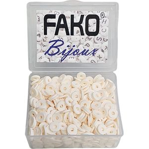 Fako Bijoux® - Katsuki Disc Kralen Box - Polymeer Kralen - Surf Kralen - Kleikralen - 6mm - 700 Stuks - Crème